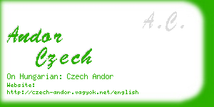 andor czech business card